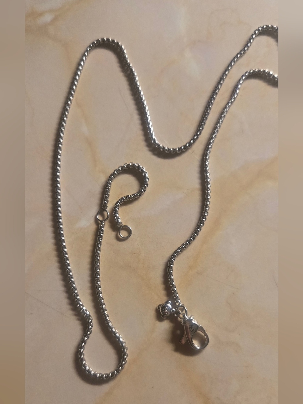 LIKE NEW!! AUTHENTIC DAVID YURMAN 18-20" STERLING SILVER BOX CHAIN NECKLACE